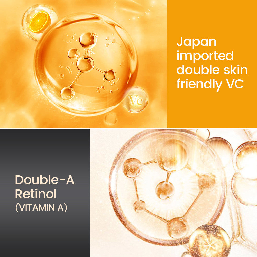 [FULL SET] [VIBRANT GLAMOUR] Retinol Vitamin C Face Cream Serum Essence Toner Set Anti-aging Whitening