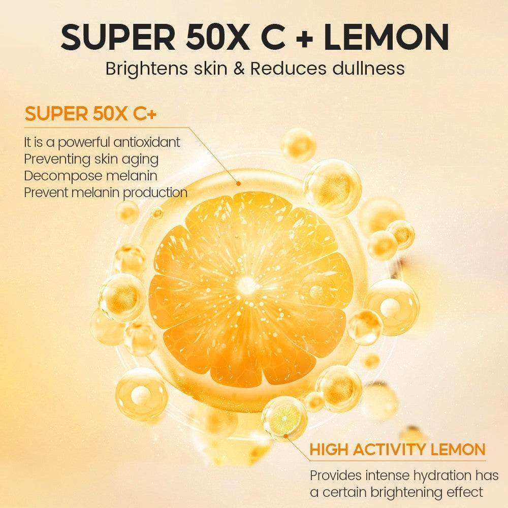 [VIBRANT GLAMOUR] Vitamin C Sunscreen Serum SPF 50+ PA+++ UVA/UVB Sunblock 3X Ceramide