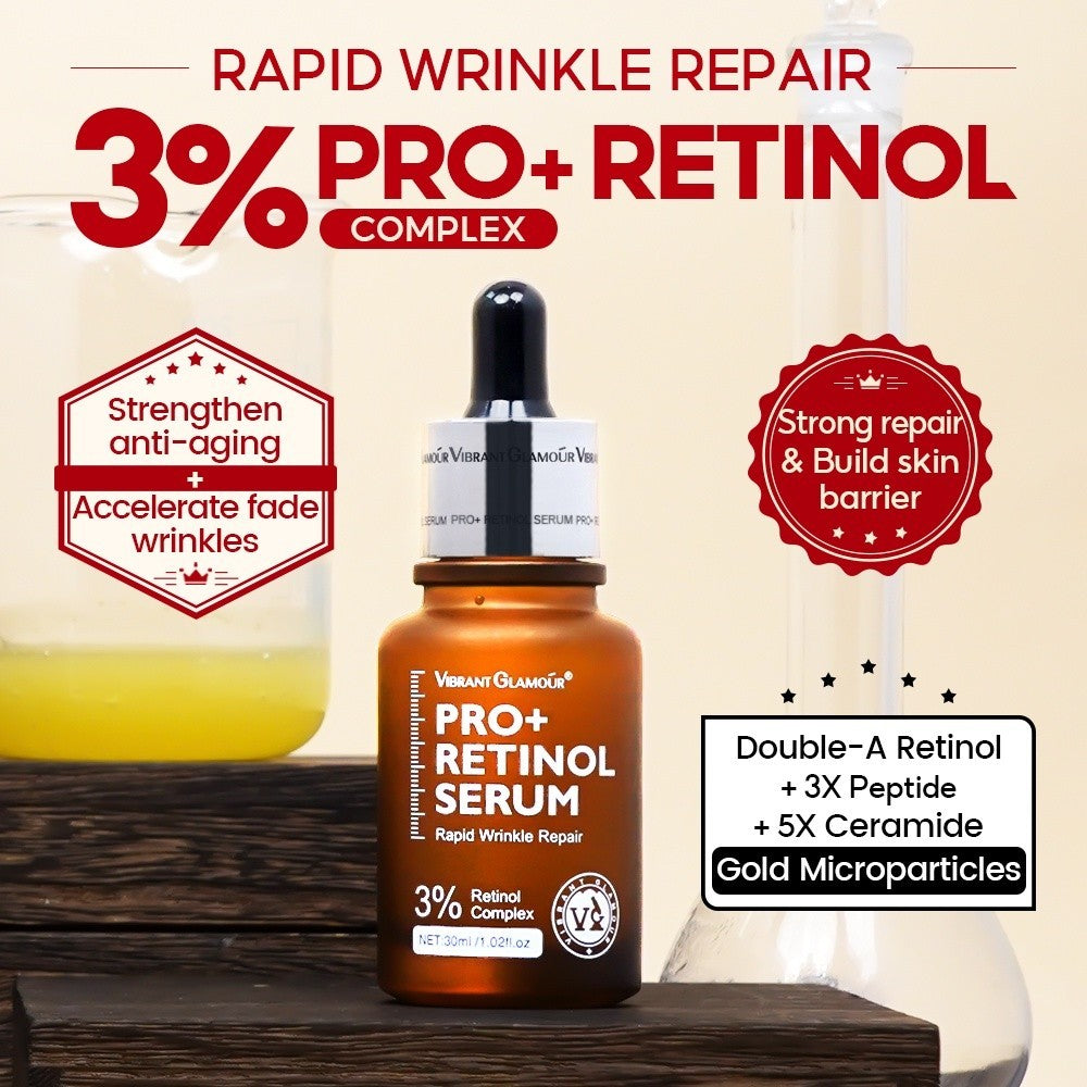 [VIBRANT GLAMOUR] PRO+ RETINOL SERUM Upgrade 3% Retinol+3X Peptide+5X Ceramide