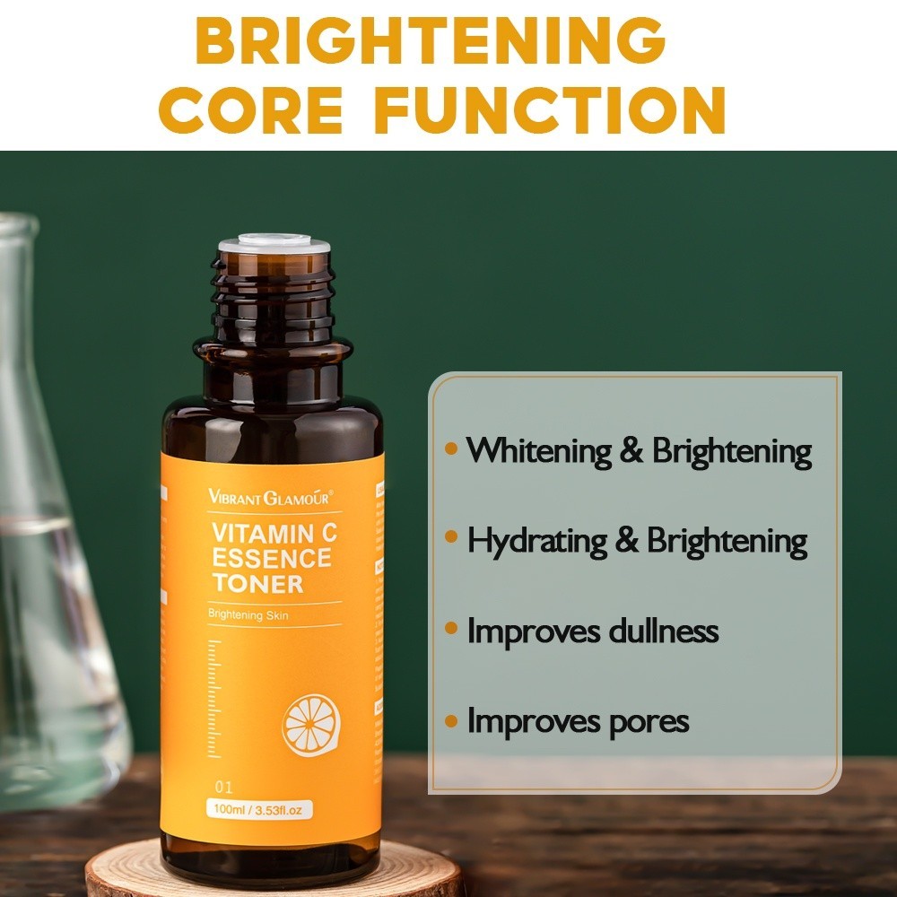 [VIBRANT GLAMOUR] Vitamin C Toner Whitening Reduce Dark Spots Moisturizing 100ml