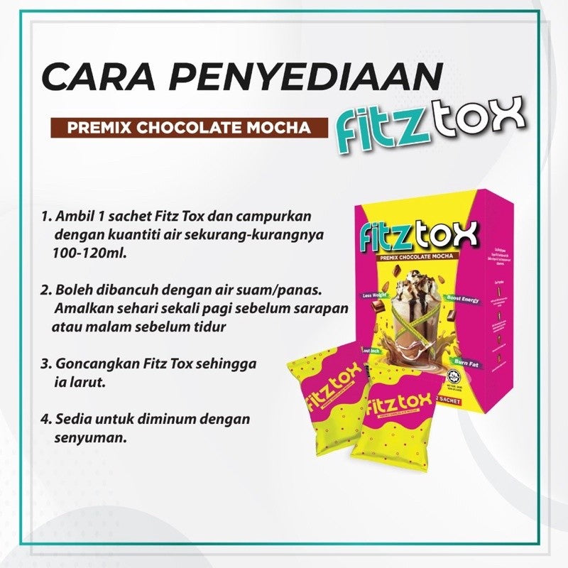 [FITZTOX] Minuman COKLAT MOCHA Healthy Detox & Metabolism Support
