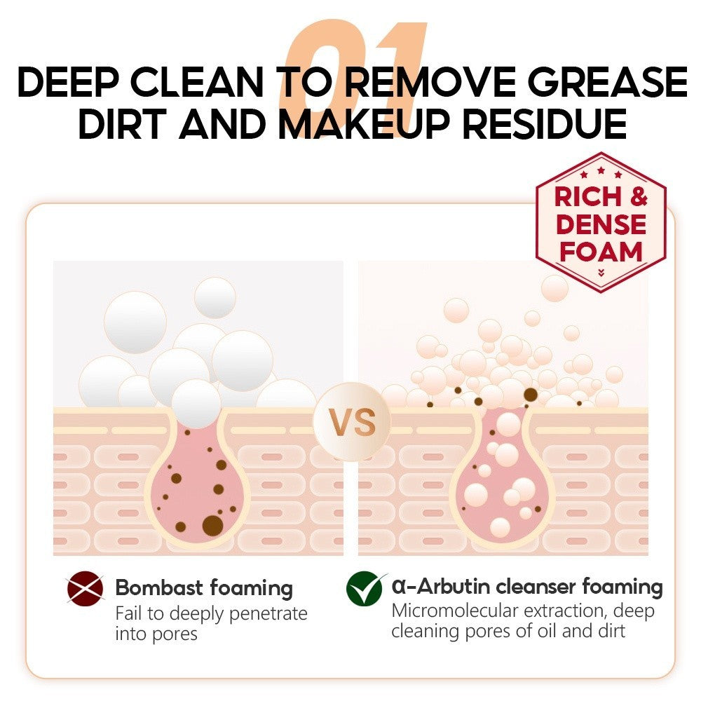 [VIBRANT GLAMOUR] A-Arbutin Whitening Facial CLEANSER Deep Cleansing Exfoliating 100g