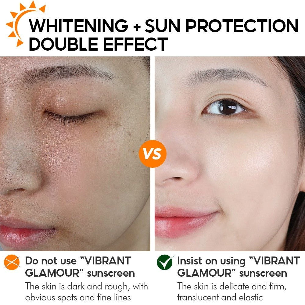 [VIBRANT GLAMOUR] SUNSCREEN CREAM Whitening Sunblock for Face and Body SPF50+ UVA/UVB