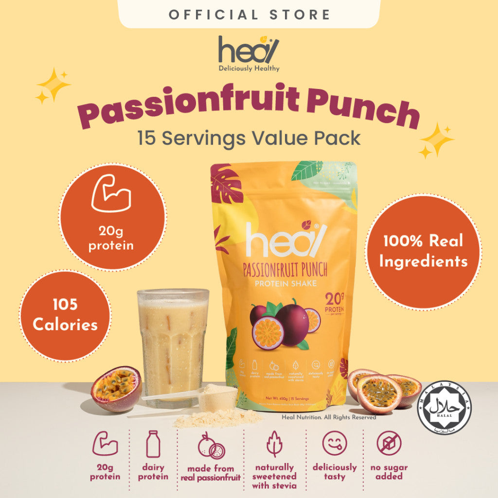 [HEAL] PROTEIN SHAKE POUCH Powder Pack Whey Protein/Pea Protein/Plant Based Vegan Protein Shake