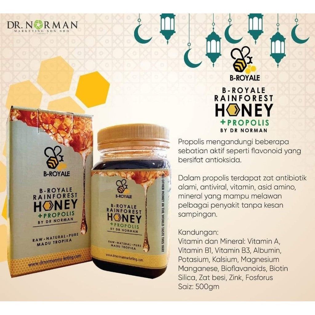 [DR NORMAN] B ROYAL MADU ASLI TROPIKA PURE RAINFOREST HONEY ORGANIC HALAL NO SUGAR