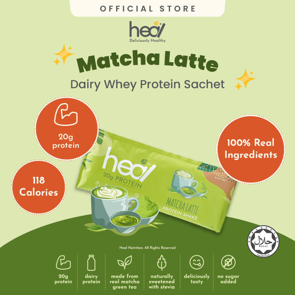 [HEAL] PROTEIN SHAKE SACHET Powder Pack Whey Protein/Pea Protein/Plant Based Vegan Protein Shake