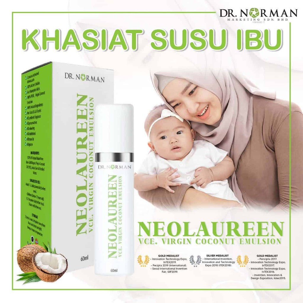 [DR NORMAN] NEOLAUREEN/ MONOLAURIN/ VIRGIN COCONUT EMULSION VCE NATURAL ANTIBIOTIC ENERGY BOOSTER 60ml