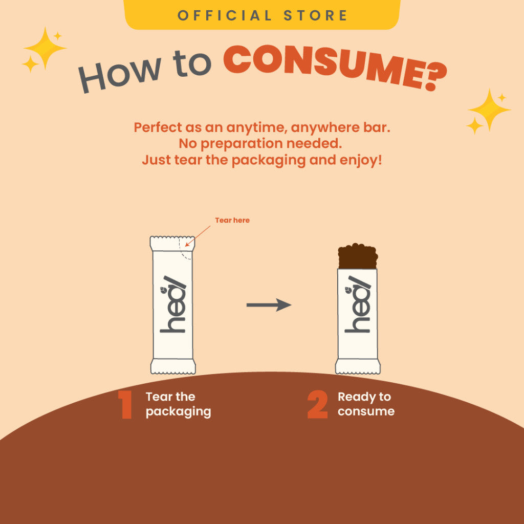 [HEAL] PROTEIN BAR Chocolate Crunch/ Fruity Raspberry Breakfast snack high protein