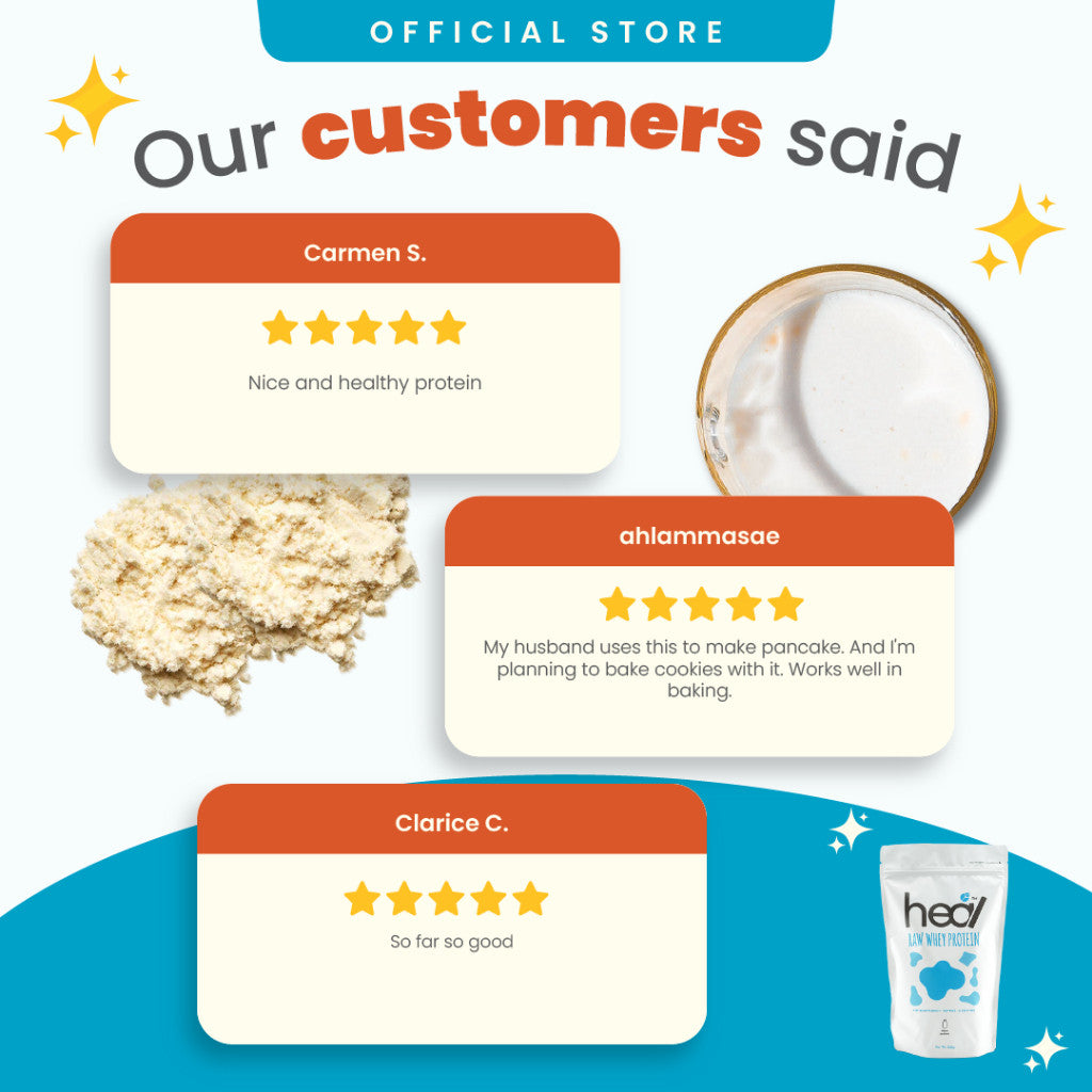 [HEAL] Raw Concentrate Unflavored Dairy Whey Protein Shake Suitable for Muscle Gain/Diet (15 Servings)