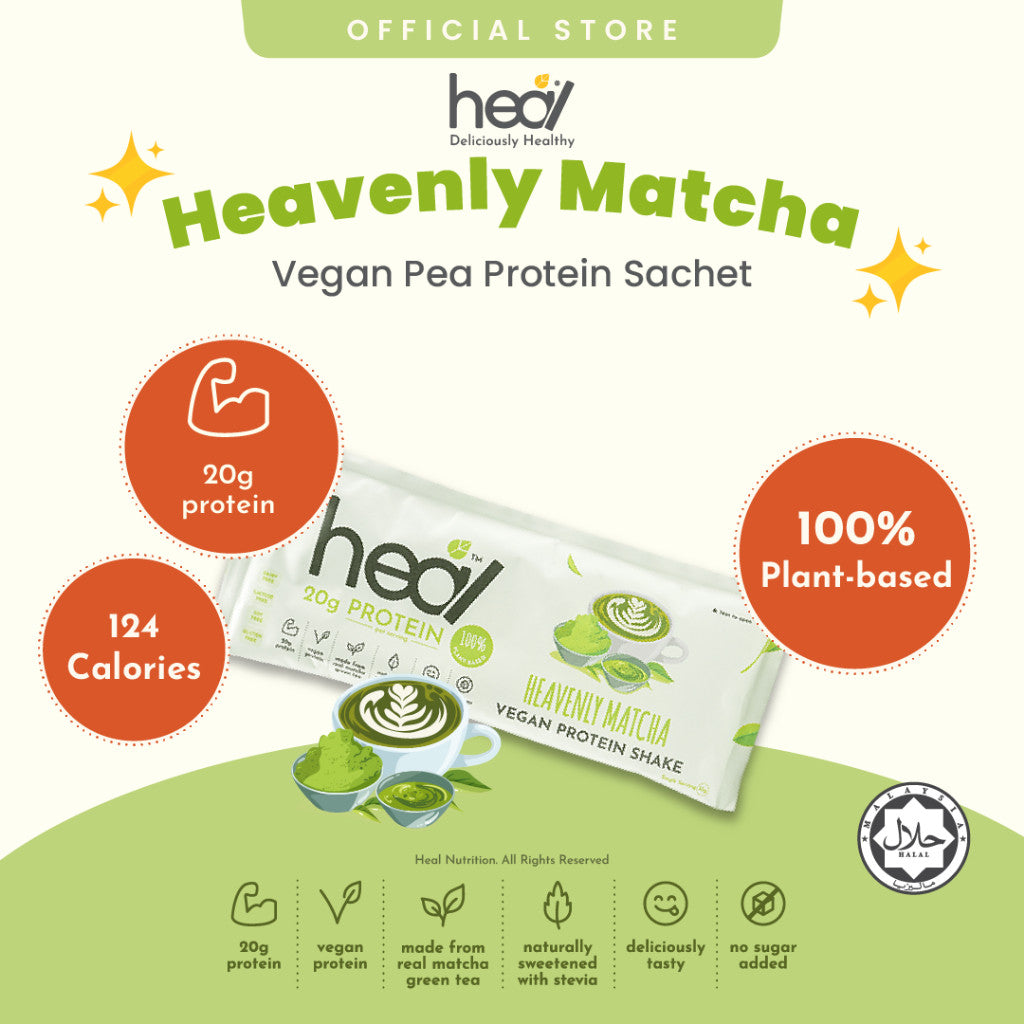 [HEAL] PROTEIN SHAKE SACHET Powder Pack Whey Protein/Pea Protein/Plant Based Vegan Protein Shake