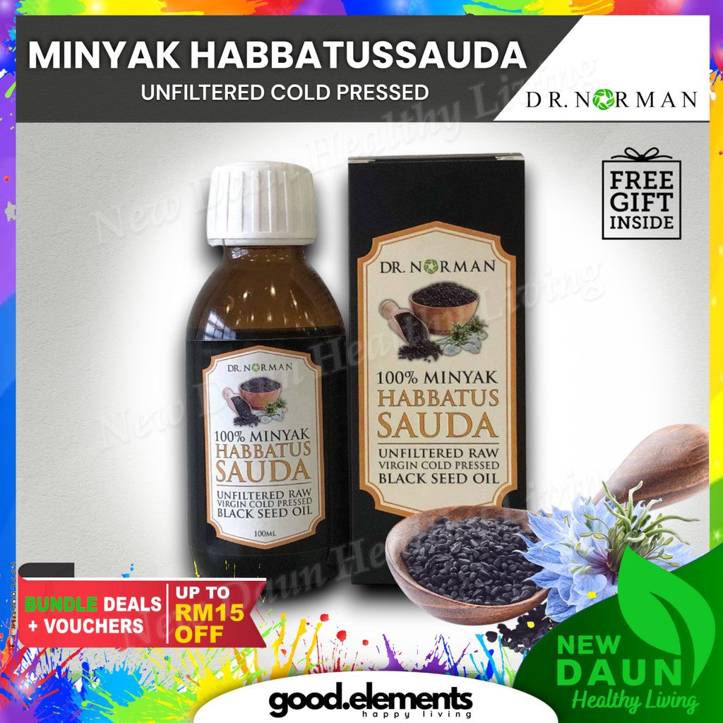 [DR NORMAN] MINYAK HABBATUS SAUDA (HSO) BLACK SEED OIL 100ML COLD PRESSED UNFILTERED