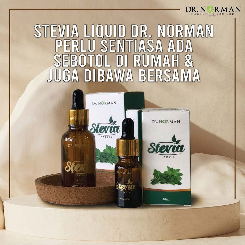 [DR NORMAN] STEVIA LIQUID NO SUGAR SWEETENER / PEMANIS ASLI SEMULAJADI STEVIA DROP TANPA KALORI