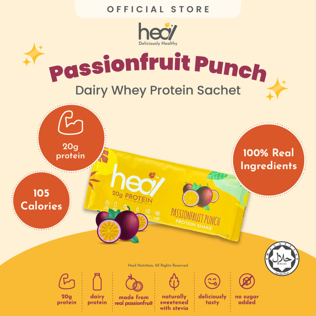 [HEAL] PROTEIN SHAKE SACHET Powder Pack Whey Protein/Pea Protein/Plant Based Vegan Protein Shake