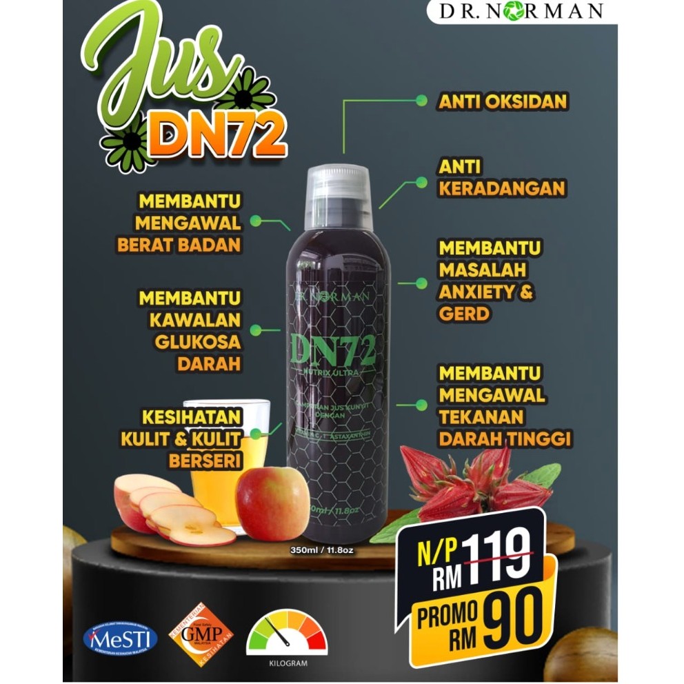 [DR NORMAN] MINUMAN BOTANI JUS DN72 ANTIOXIDANT [350ML / 11.02 OZ] [WHOLESALE]