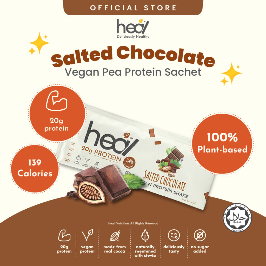 [HEAL] PROTEIN SHAKE SACHET Powder Pack Whey Protein/Pea Protein/Plant Based Vegan Protein Shake