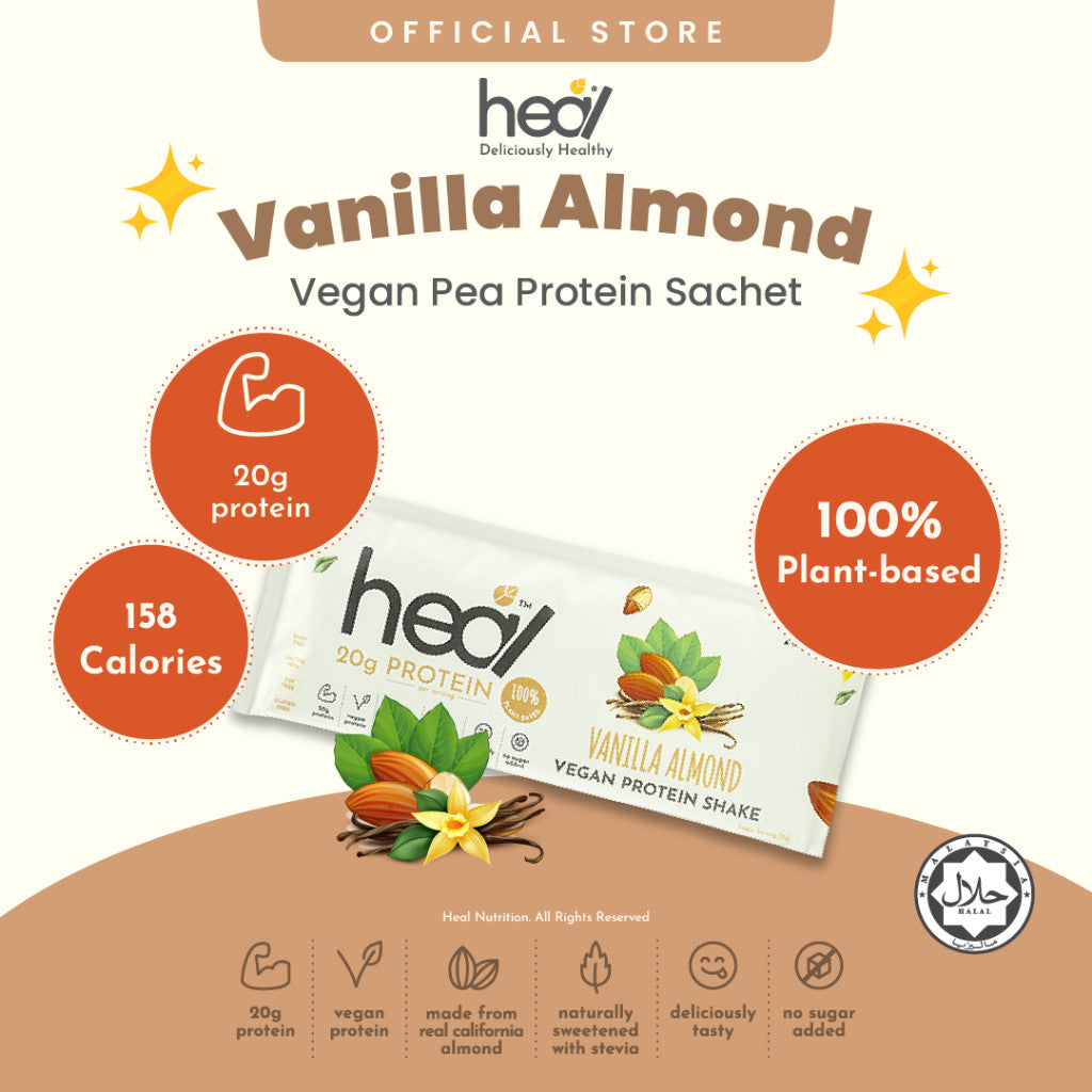 [HEAL] PROTEIN SHAKE SACHET Powder Pack Whey Protein/Pea Protein/Plant Based Vegan Protein Shake