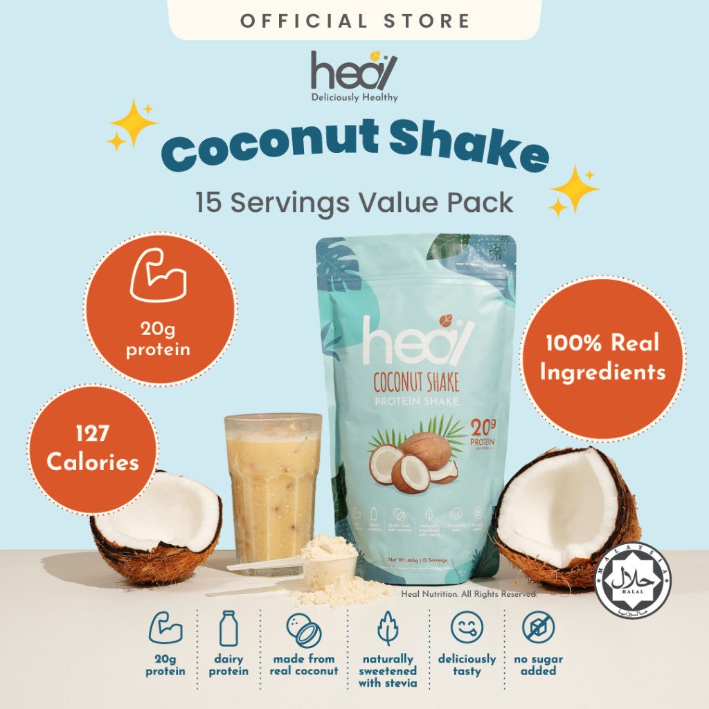 [HEAL] PROTEIN SHAKE POUCH Powder Pack Whey Protein/Pea Protein/Plant Based Vegan Protein Shake