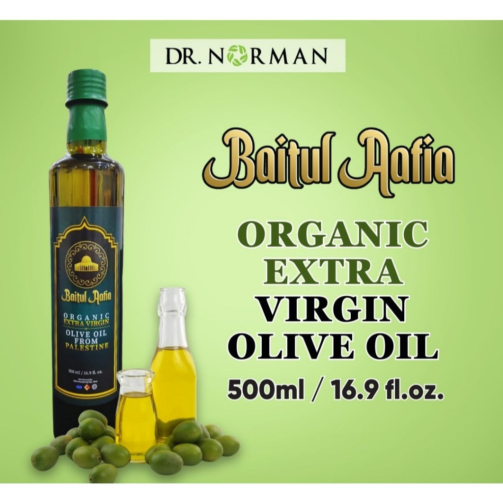 [DR NORMAN] [BAITUL AAFIA] Minyak Zaitun Organik Extra Virgin Olive Oil Original Palestine