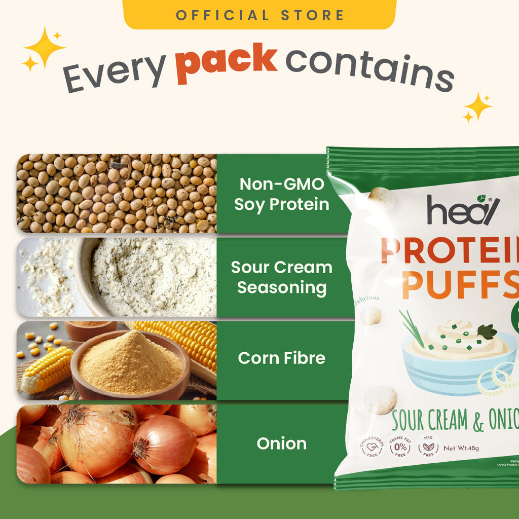 [HEAL] PROTEIN PUFFS High Protein High Fibre Healthy Guilt Free Snacks
