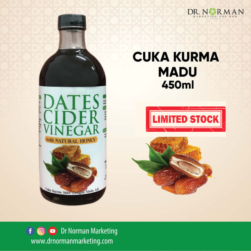 [DR NORMAN] CUKA KURMA MADU (DATES VINEGAR) | CUKA EPAL (APPLE CIDER VINEGAR) WITH NATURAL HONEY
