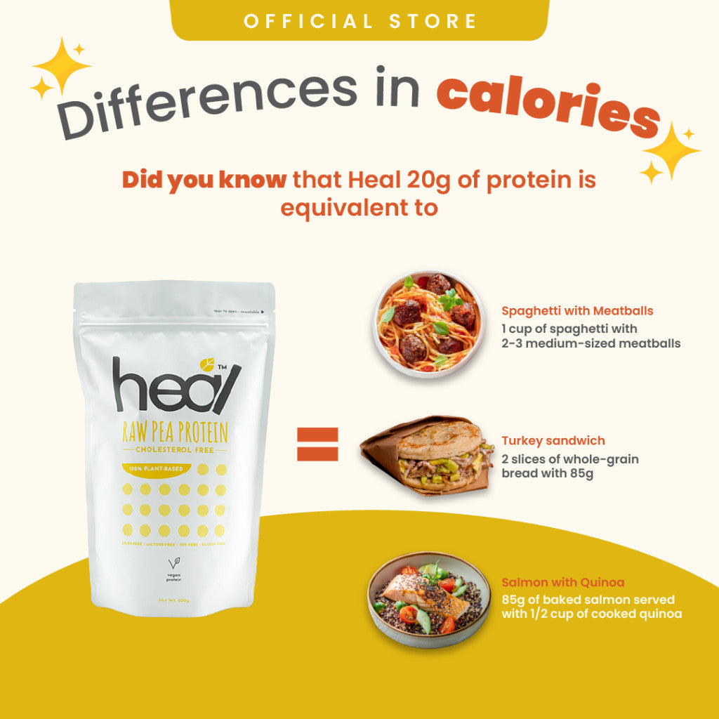 [HEAL] Raw Pea Protein Isolate Unflavored Vegan Plant Based Shake (15 Servings) RAW PROTEIN