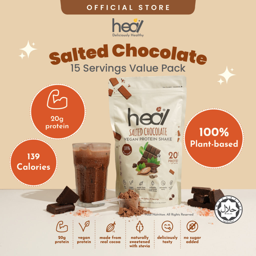 [HEAL] PROTEIN SHAKE POUCH Powder Pack Whey Protein/Pea Protein/Plant Based Vegan Protein Shake