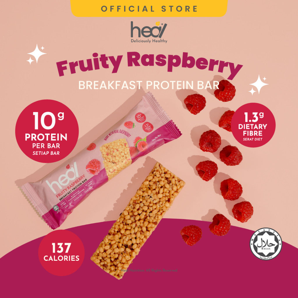 [HEAL] PROTEIN BAR Chocolate Crunch/ Fruity Raspberry Breakfast snack high protein