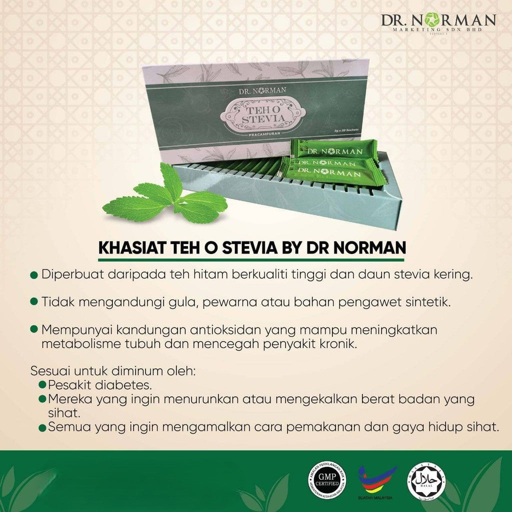 [DR NORMAN] TEH MORINGA, TEH TONGKAT ALI & TEH ROSELLE HERBA TEH O STEVIA UNTUK KESIHATAN
