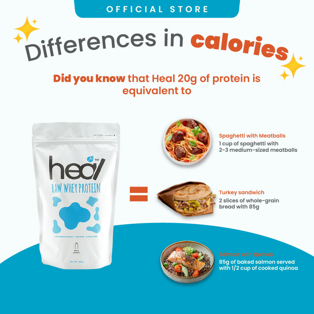 [HEAL] Raw Concentrate Unflavored Dairy Whey Protein Shake Suitable for Muscle Gain/Diet (15 Servings)