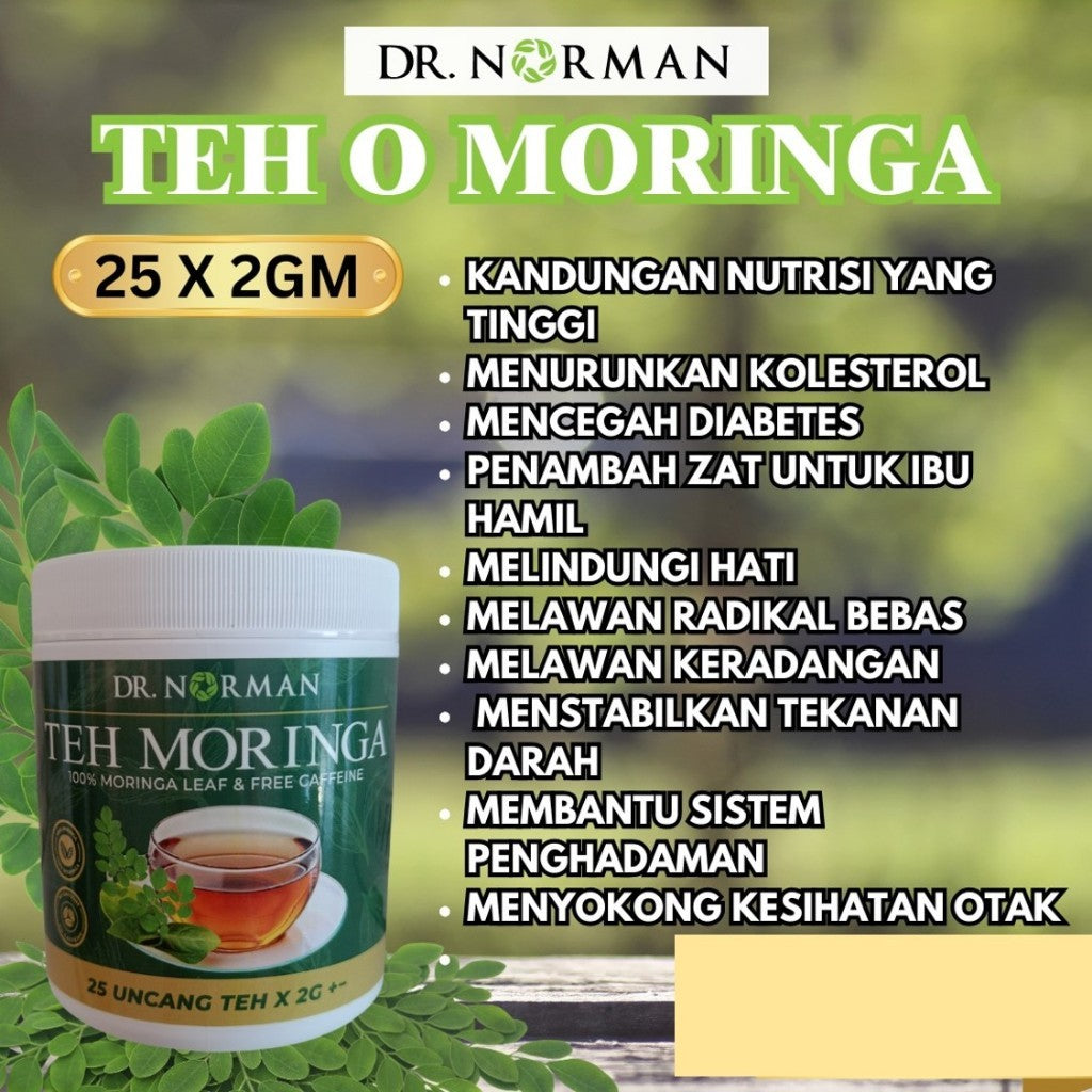 [DR NORMAN] TEH MORINGA, TEH TONGKAT ALI & TEH ROSELLE HERBA TEH O STEVIA UNTUK KESIHATAN