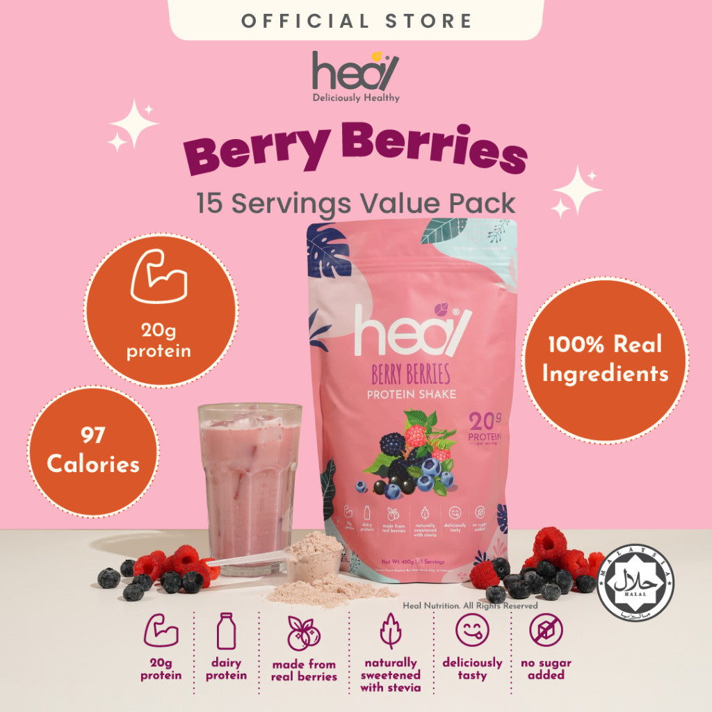 [HEAL] PROTEIN SHAKE POUCH Powder Pack Whey Protein/Pea Protein/Plant Based Vegan Protein Shake
