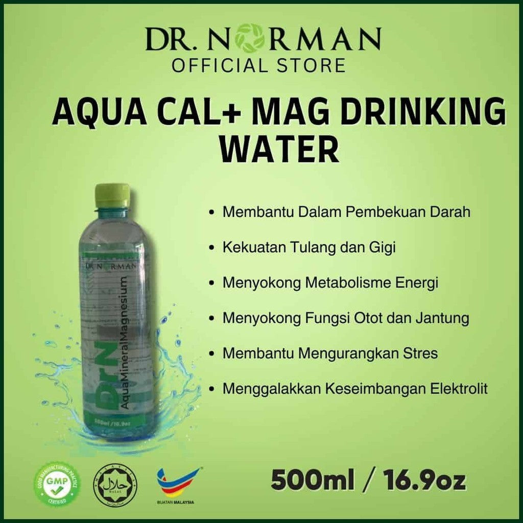 [DR NORMAN] Aqua Mineral Magnesium Air Minuman Bernutrisi (Ca + Mg) 500ml