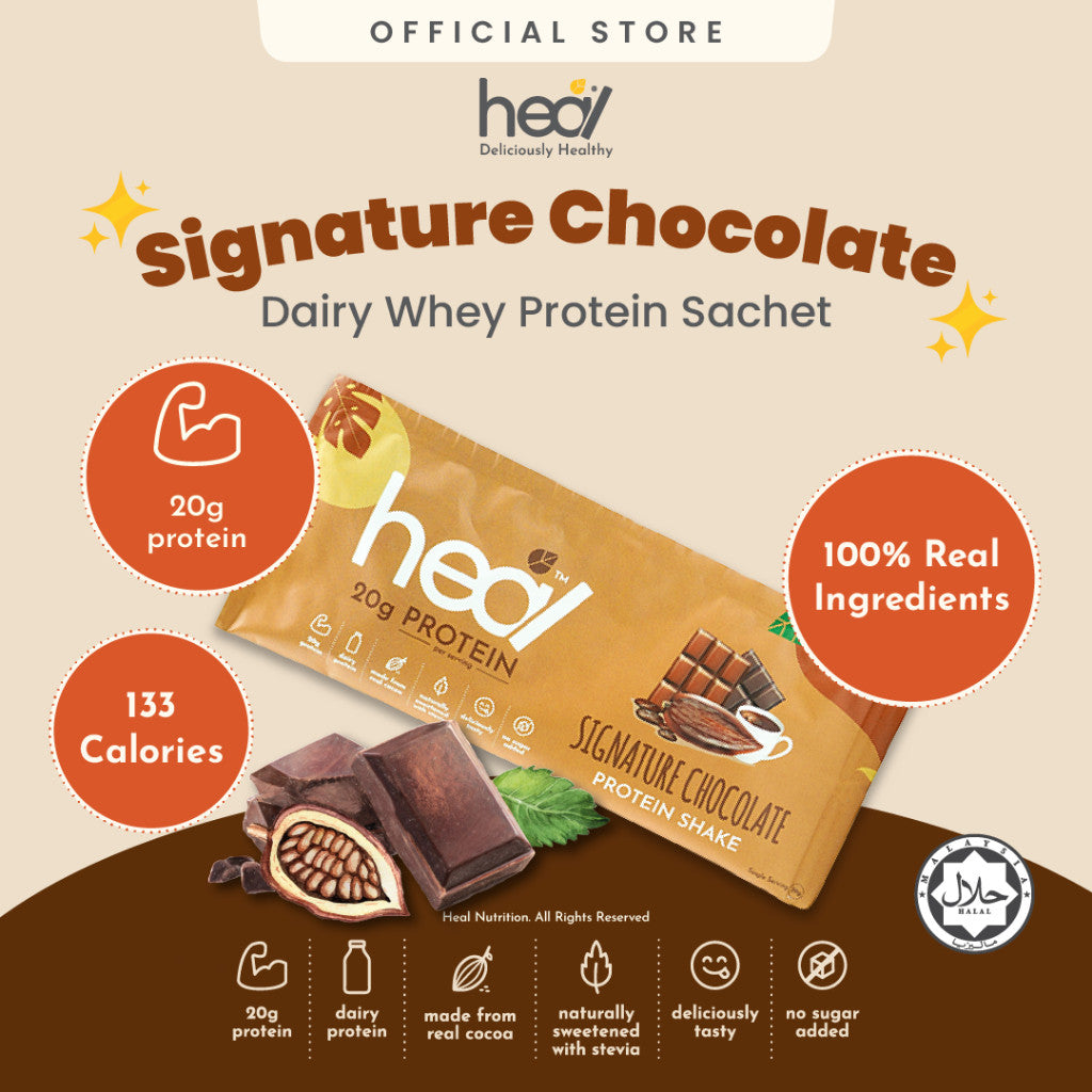 [HEAL] PROTEIN SHAKE SACHET Powder Pack Whey Protein/Pea Protein/Plant Based Vegan Protein Shake