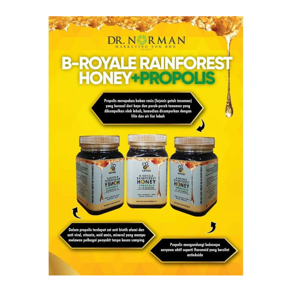 [DR NORMAN] B ROYAL MADU ASLI TROPIKA PURE RAINFOREST HONEY ORGANIC HALAL NO SUGAR