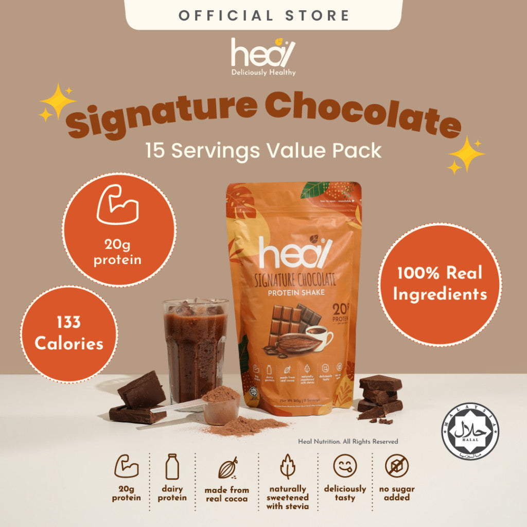 [HEAL] PROTEIN SHAKE POUCH Powder Pack Whey Protein/Pea Protein/Plant Based Vegan Protein Shake