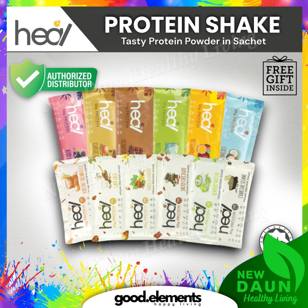 [HEAL] PROTEIN SHAKE SACHET Powder Pack Whey Protein/Pea Protein/Plant Based Vegan Protein Shake