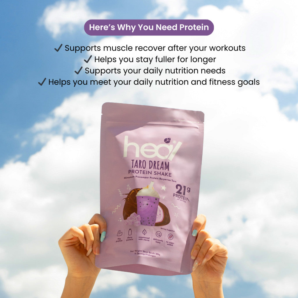 HEAL TARO DREAM Protein Shake Pouch, 15 Servings Value Pack