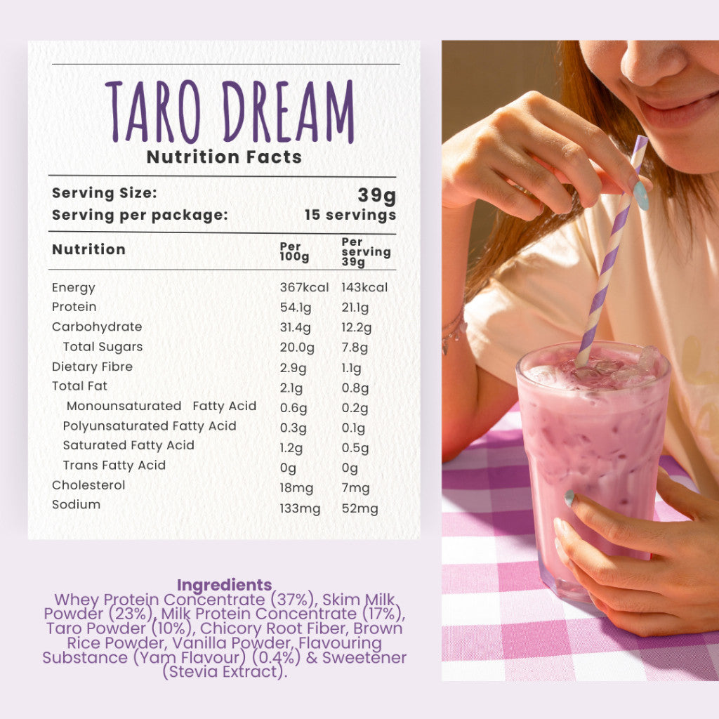 HEAL TARO DREAM Protein Shake Pouch, 15 Servings Value Pack