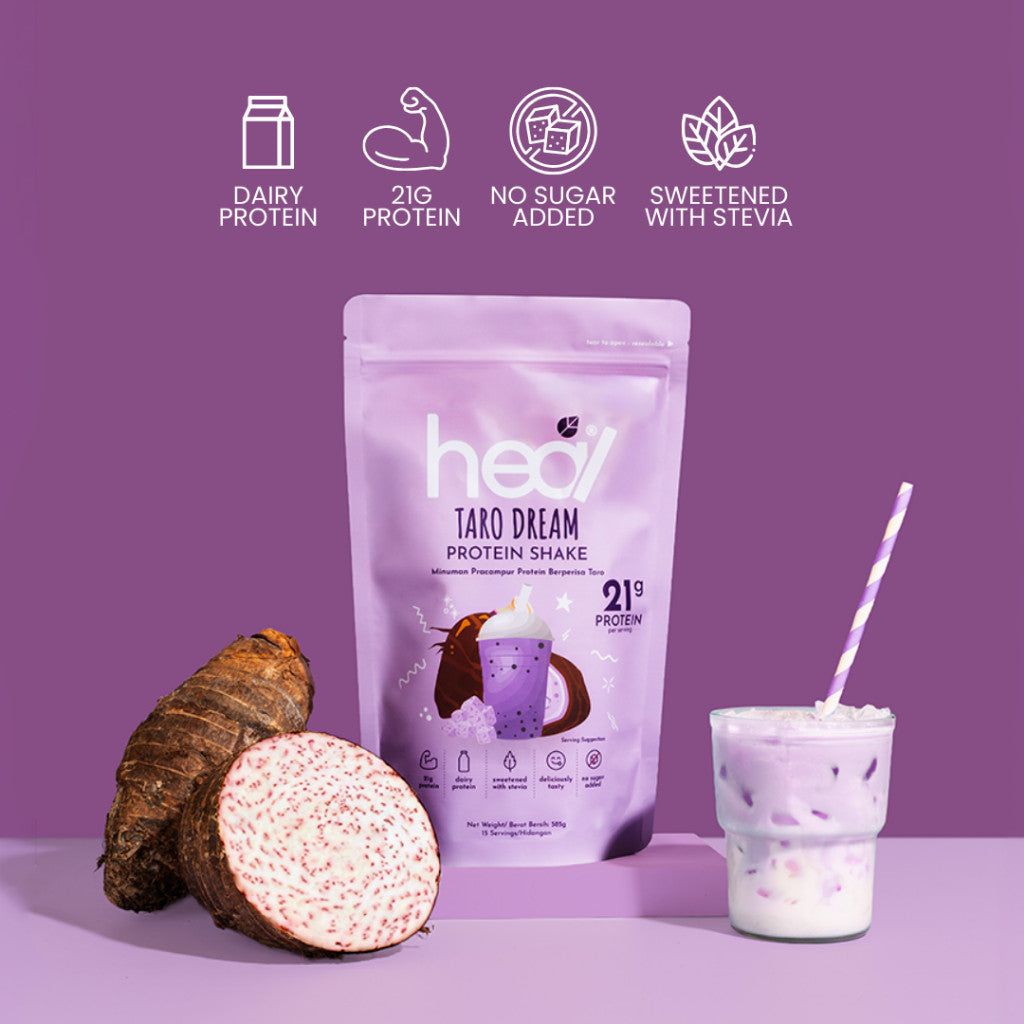 HEAL TARO DREAM Protein Shake Pouch, 15 Servings Value Pack