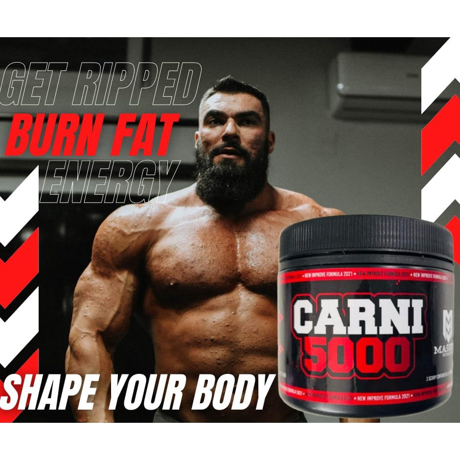 MASSPRO L-CARNITINE CARNI 5000 POWERED FAT BURNING 30 SERVING 60 SCOOP- Slimming Lipo 6 Hydroxycut Weight Loss
