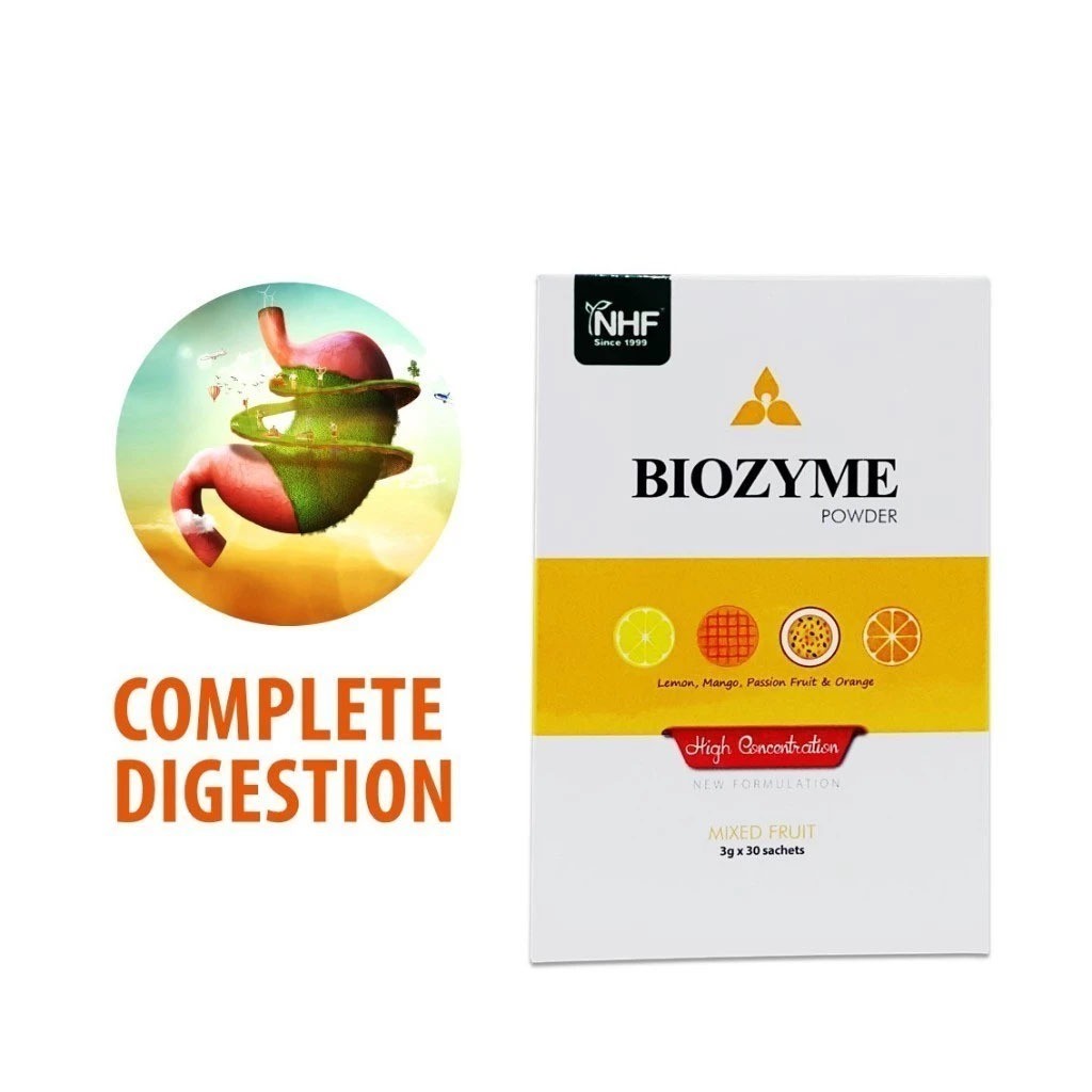 [NHF] - DR NORMAN Biozyme Powder Mixed Fruit Flavor Help Digestion Issue(3g) 30 Sachet Halal