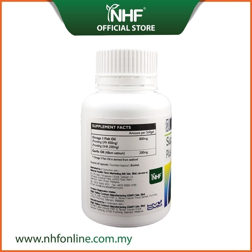 [NHF] - DR NORMAN Supa Omega 3 Plus Garlic Oil (60 Softgels) | Supa Omega 3 Plus Minyak Bawang Putih