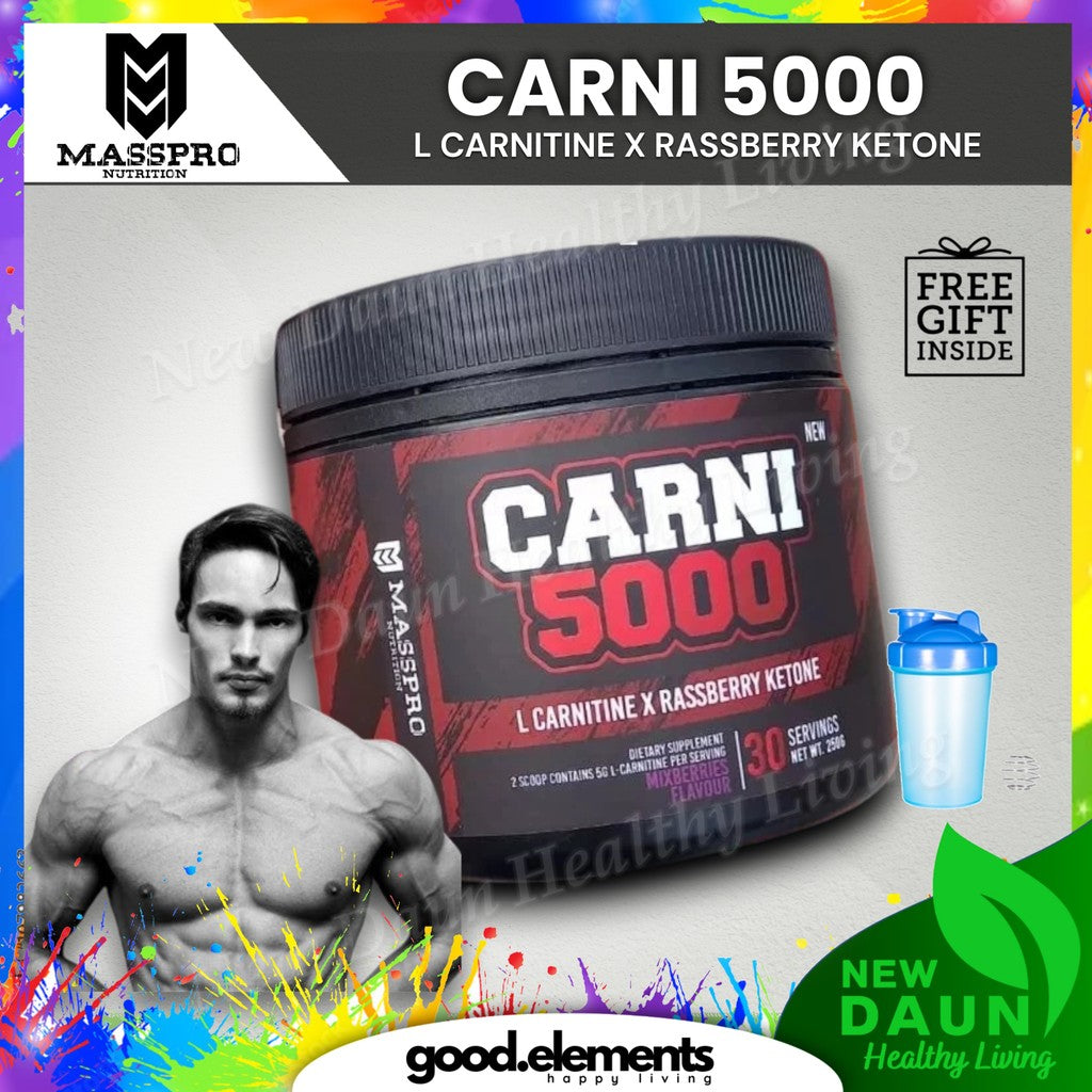 MASSPRO L-CARNITINE CARNI 5000 POWERED FAT BURNING 30 SERVING 60 SCOOP- Slimming Lipo 6 Hydroxycut Weight Loss