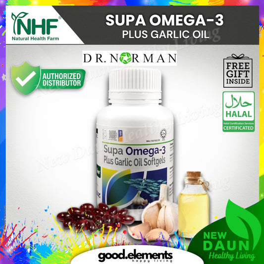 [NHF] - DR NORMAN Supa Omega 3 Plus Garlic Oil (60 Softgels) | Supa Omega 3 Plus Minyak Bawang Putih