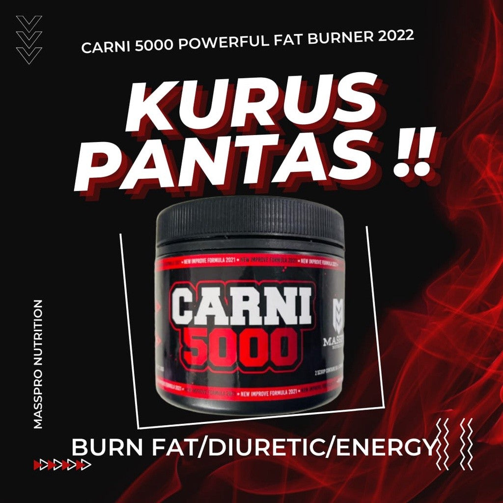 MASSPRO L-CARNITINE CARNI 5000 POWERED FAT BURNING 30 SERVING 60 SCOOP- Slimming Lipo 6 Hydroxycut Weight Loss