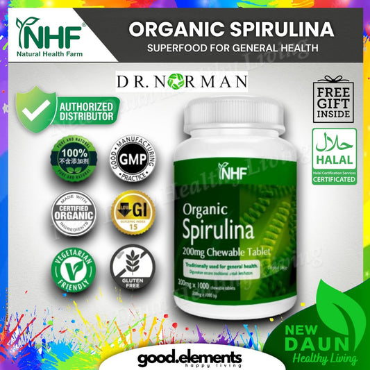 [NHF] - DR NORMAN Organic Spirulina (1000 Tablet x 200mg) MAL10043753TC