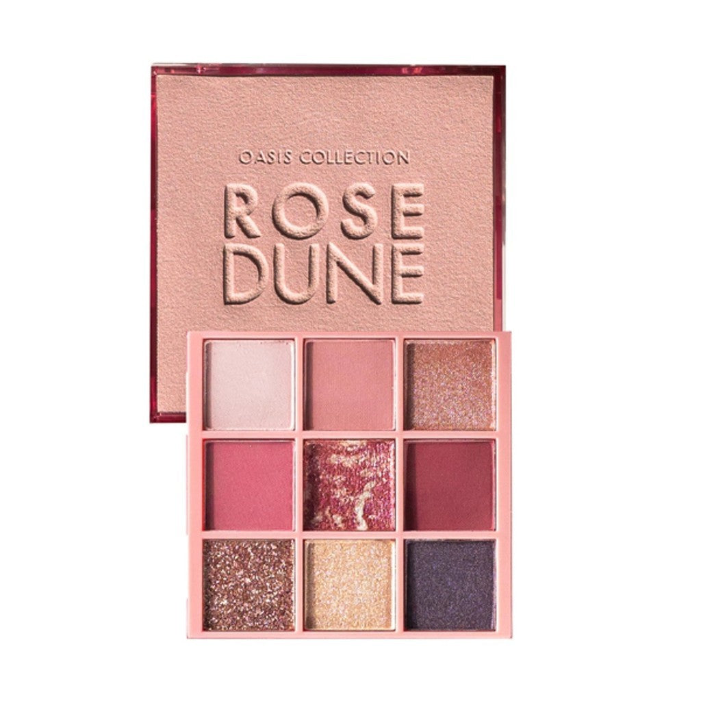 FARMASI Oasis Collection Eyeshadow Palette 8.1g | Rose Dune / Violet Skies | 9 Shades
