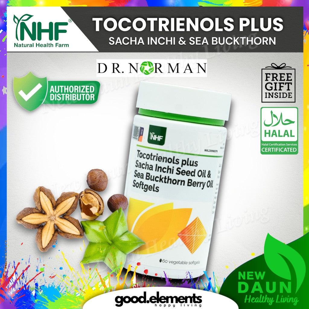 [NHF] - DR NORMAN Tocotrienols Plus, Vitamin E, Reduce Cholesterol, Blood Circulation Sacha Inchi Seed Oil