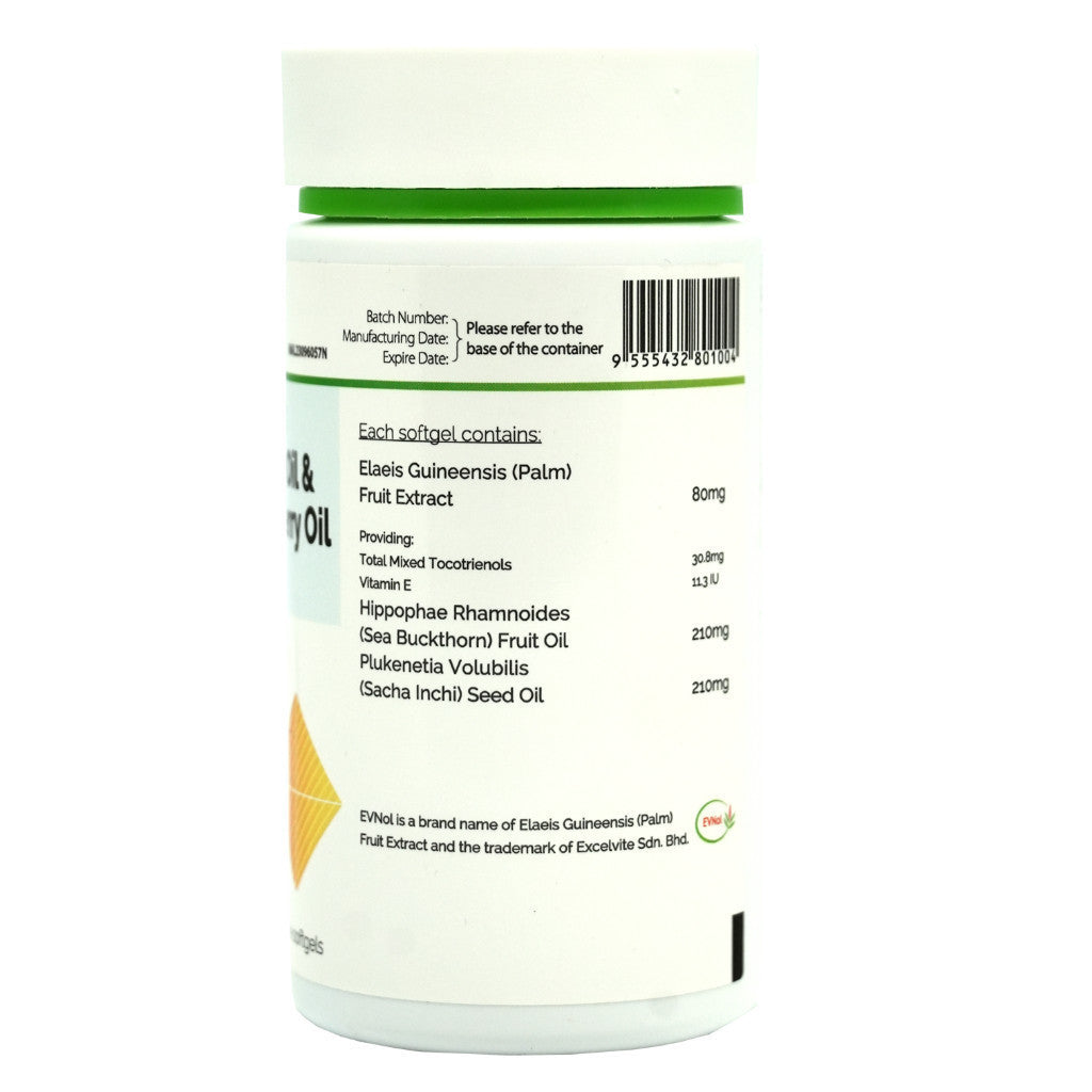 [NHF] - DR NORMAN Tocotrienols Plus, Vitamin E, Reduce Cholesterol, Blood Circulation Sacha Inchi Seed Oil