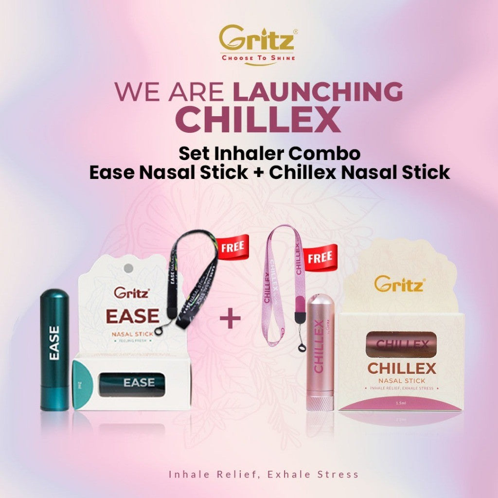 [GRITZ] CHILLEX - Nasal Stick Stress Relief, Anxiety Calming, Focus | Aromatherapy Inhaler